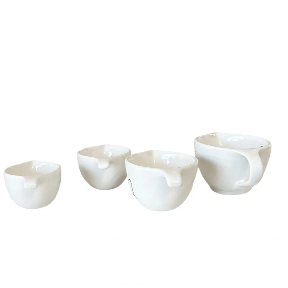 NEW  Rae Dunn Teacup Measuring Cups w/Handles Set/4